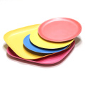 Eco friendly bamboo fiber kids dinner plate tableware set